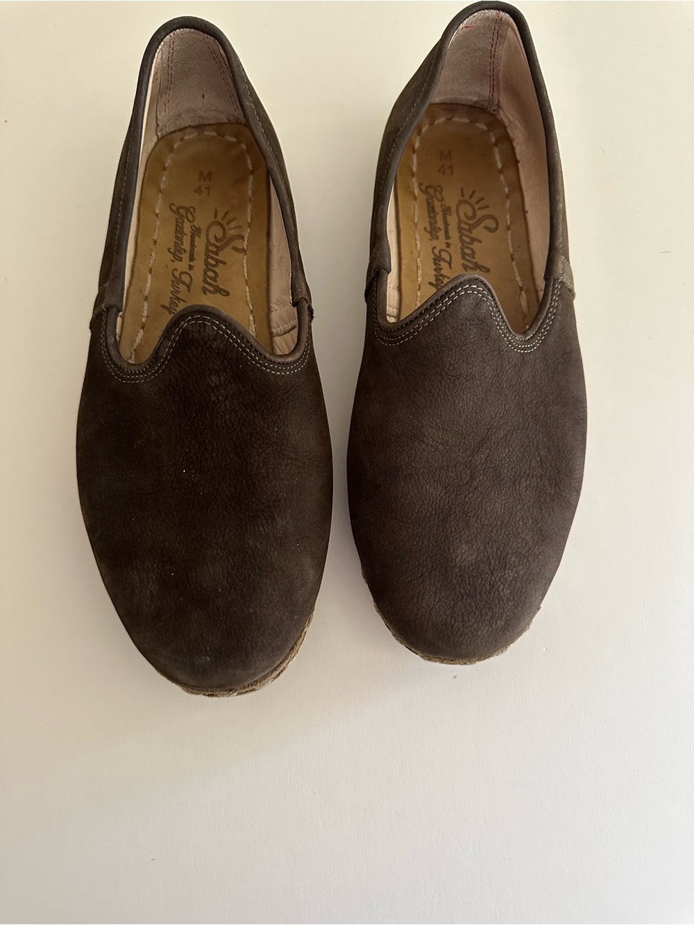 Sabah handmade slip-on Brown Suede Leather Shoes - Picture 3 of 9